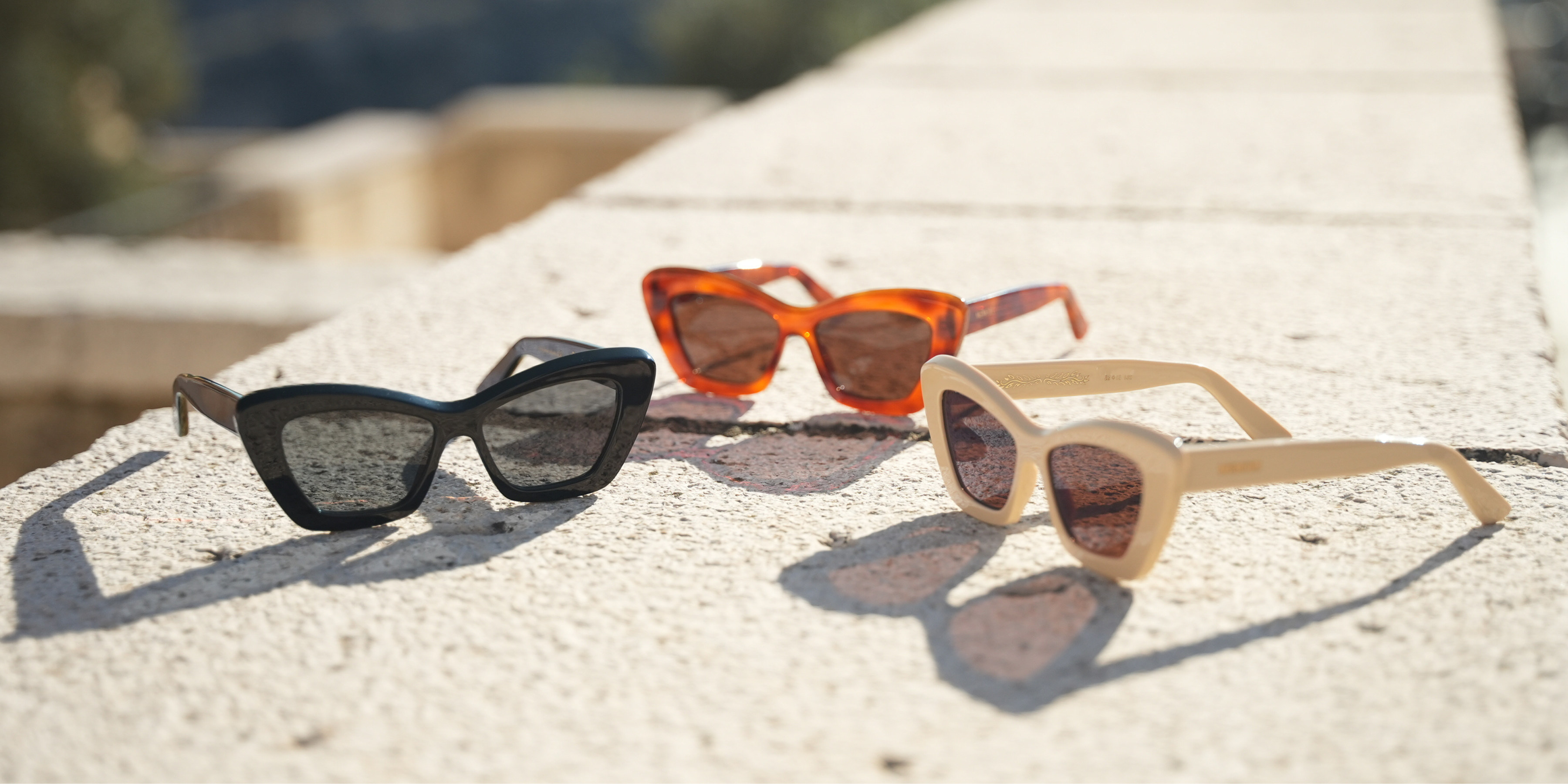 Cellulose acetate sunlgasses handmade in Italy size small collection