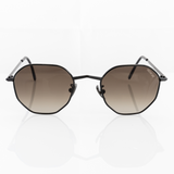 Hexagon Sunglasses in Black - Black Lenses