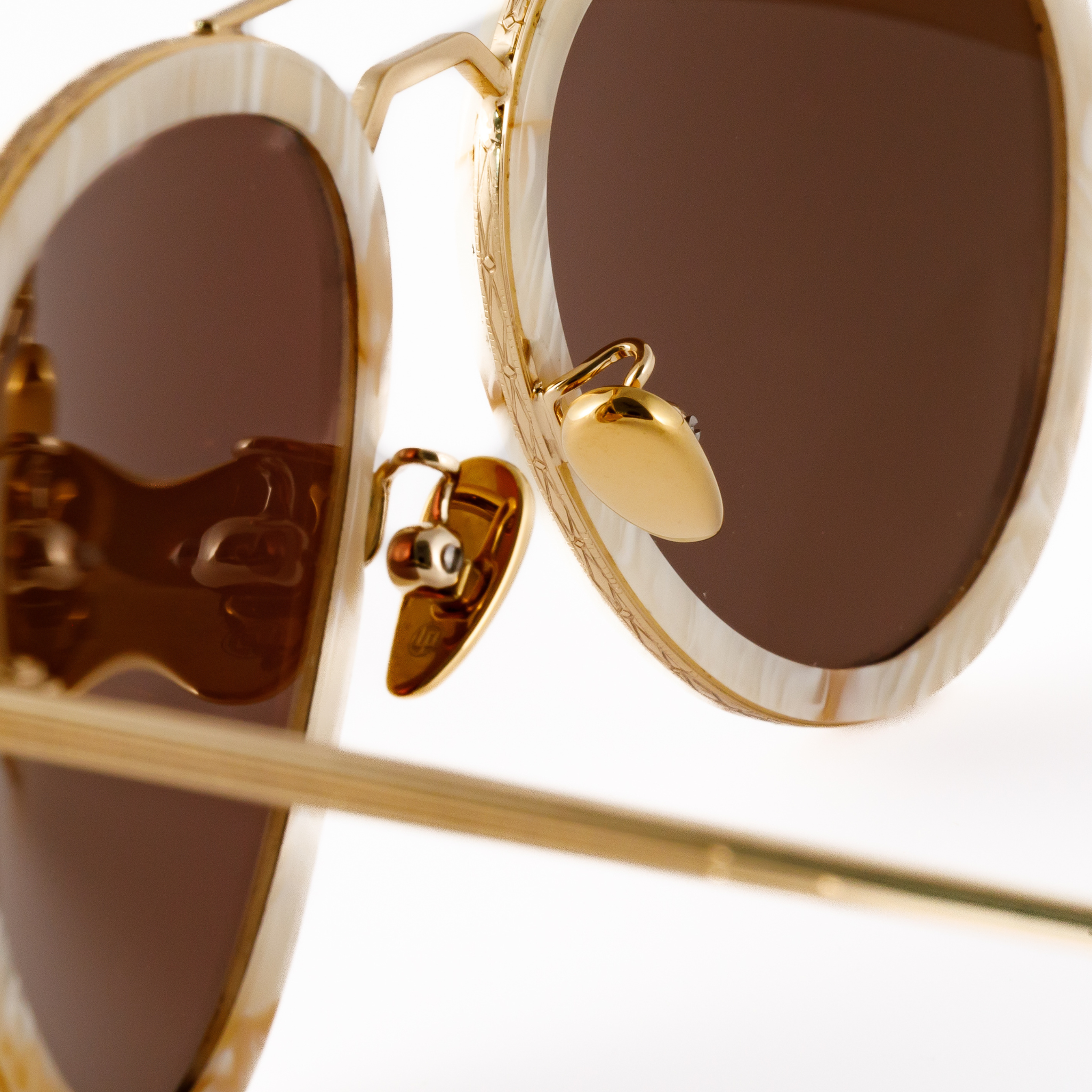 Gold ceramic adjustable nose pads luxury designer sunglasses