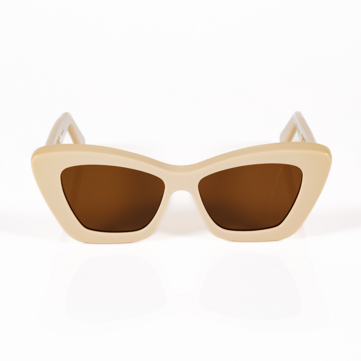 Cat-Eye Sunglasses in Ivory, Brown Lenses – MEMORÍ EYEWEAR