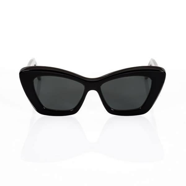 black cat goggles Cat-Eye Sunglasses in Black, Black Lenses