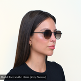 Hexagon Sunglasses in Black - Black Lenses