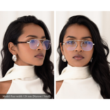 Balaustra Aviator Optical Frame in Silver + Tortoise